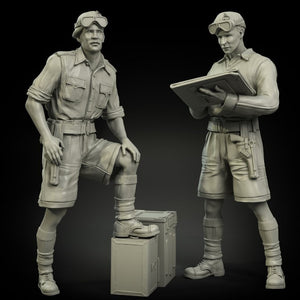 Panzer Art FI35-026 Officiers britanniques du RAC en Afrique du Nord, set 1/35