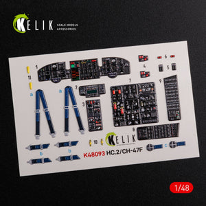 KELIK K48093 CH-47F stickers 3D intérieur pour kit Italeri 1/48 – immagine 3