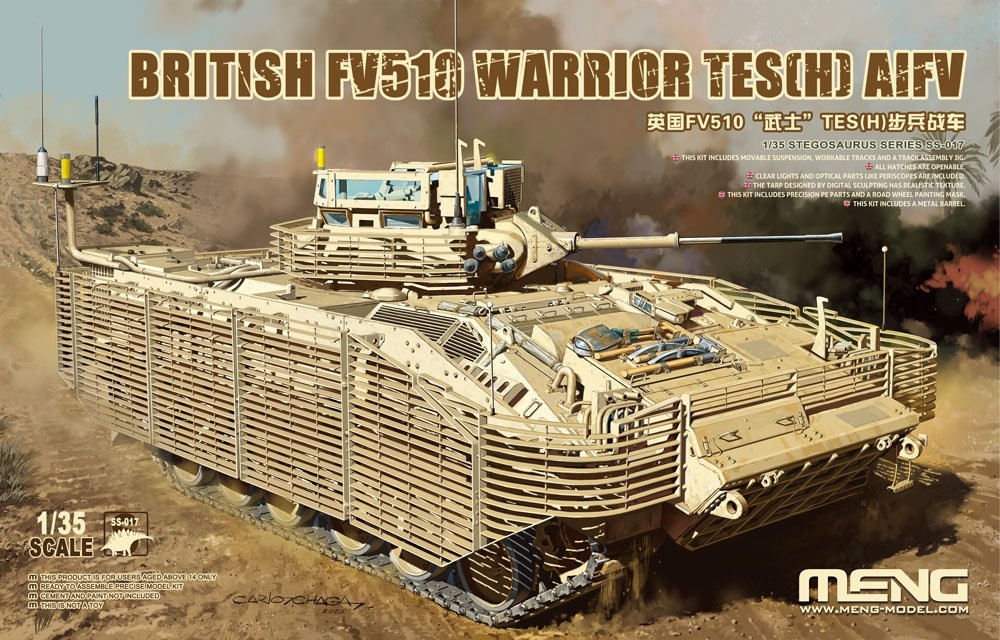 Maquette Meng SS-017 Véhicule de combat d&amp;#39;infanterie britannique FV510 Warrior TES(H) au 1/35