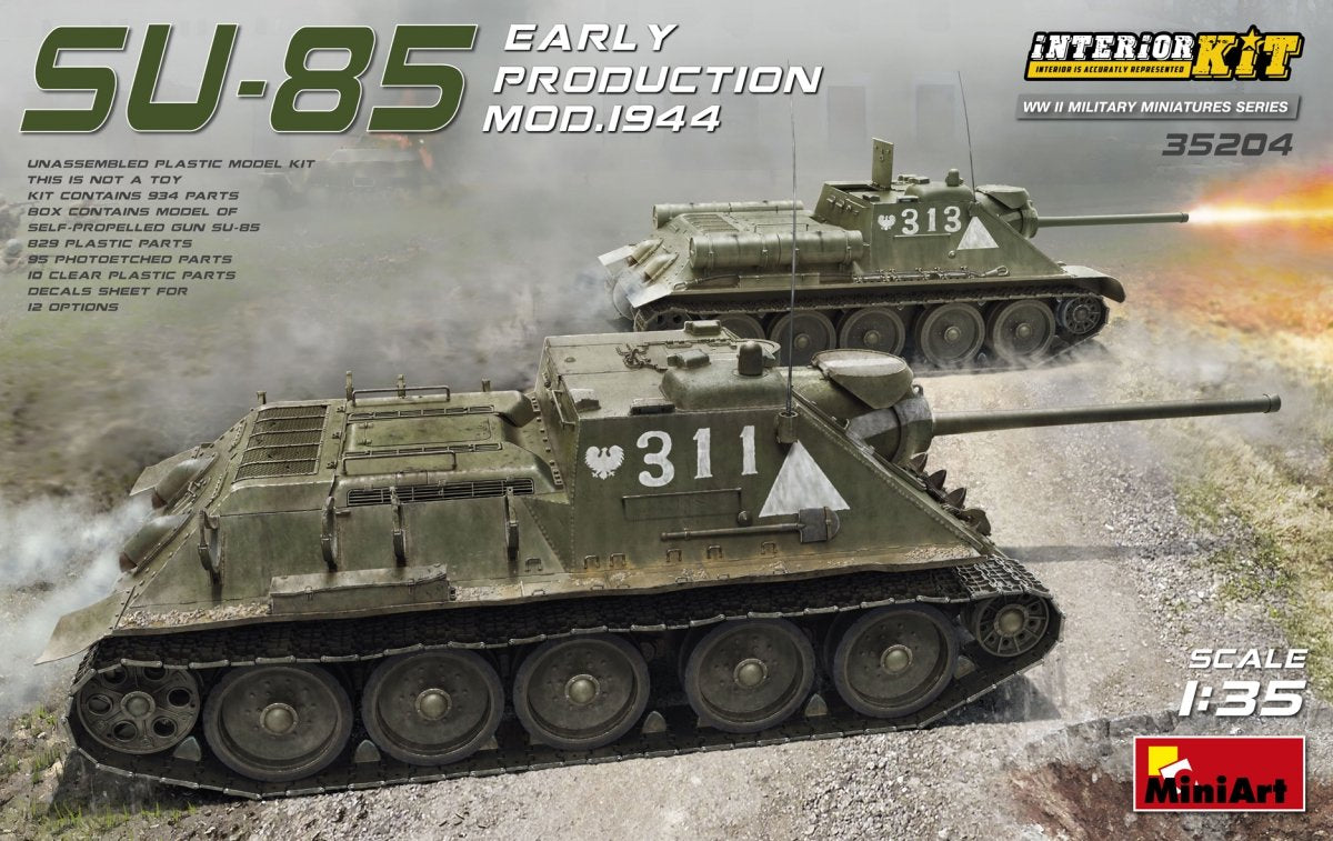 MiniArt 35204 SU-85 CANON AUTOPROPULSÉ SOVIÉTIQUE MOD.1944 PREMIÈRE PRODUCTION. KIT D&amp;#39;INTÉRIEUR (1/35)