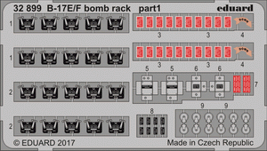 Eduard 32899 Support de bombes pour B-17E/F, échelle 1/32, HK MODELS