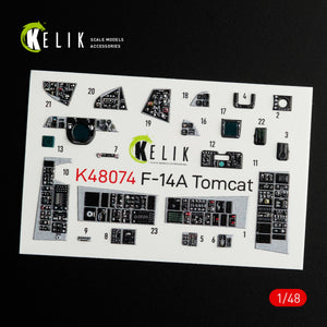 Décalcomanies 3D intérieures KELIK K48074 pour maquette Italeri au 1/48 du F-14A Tomcat – Bild 2