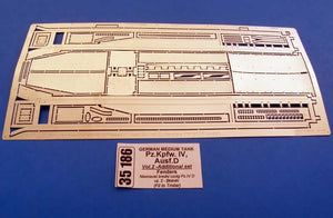 Aber 35186 Char moyen allemand Pz.Kpfw. IV, Ausf. D-vol. 2 - jeu supplémentaire - ailes (1/35)