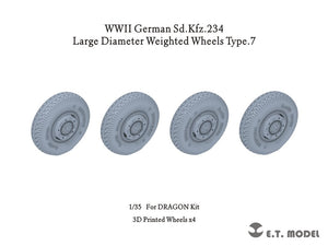Maquette ET P35-107 Sd.Kfz.234 allemand de la Seconde Guerre mondiale, roues lestées de grand diamètre, type 7, échelle 1/35