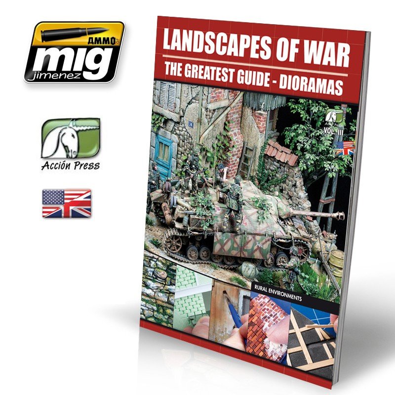 AMMO de Mig EURO0012 Jimenez PAYSAGES DE GUERRE : LE PLUS GRAND GUIDE - DIORAMAS Vol.III - Environnements ruraux (Anglais) 
