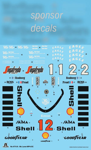 Italeri 4711 McLaren MP4/2C Prost-Rosberg 1/12 – imagen 2