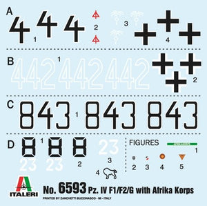 Italeri 6593 Pz.Kpfw.IV F1/F2/G avec infanterie Afrika Korps 1/35 – immagine 3