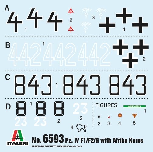 Italeri 6593 Pz.Kpfw.IV F1/F2/G avec infanterie Afrika Korps 1/35 – immagine 3