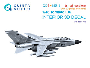 Quinta Studio QDS+48518 Tornado IDS Intérieur coloré imprimé en 3D sur papier décalcomanie (Italeri) (petite version) (avec pièces en résine imprimées en 3D) 1/48