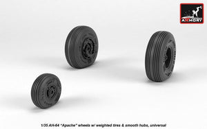 Roues Armory Models AW35304 AH-64 Apache avec pneus lestés, moyeux lisses 1/35 – immagine 2