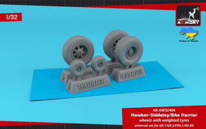 Roues Armory Models AW32404 HS Harrier GR.1/GR.3/FRS.1/AV-8A avec pneus lestés 1/32