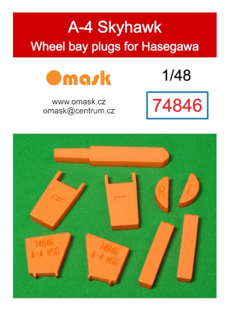 Omask 74846 Bouchons de puits de train d&amp;#39;atterrissage A-4 Skyhawk (pour Hasegawa) 1/48