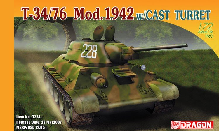 Dragon 7224 T-34/76 Mod.1942 1/72