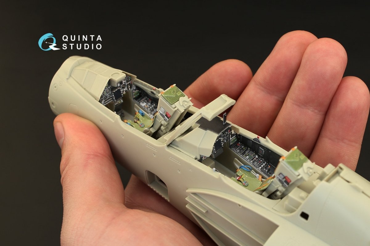 Intérieur imprimé en 3D et coloré sur papier décalcomanie pour le kit Kitty Hawk (Quinta Studio QD32013 Mirage 2000N) à l&amp;#39;échelle 1/32  – image 7