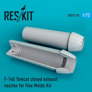 RESKIT RSU72-0093 Buses d&amp;#39;échappement fermées pour F-14D Tomcat (Fine Molds 1/72)