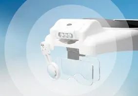 Loupe frontale LED professionnelle Lightcraft LC1769USB avec double plaque grossissante / loupe frontale, LED Pro, grossissement 1x 13x – image 3