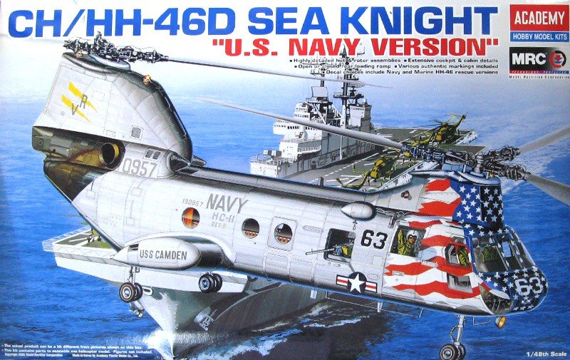 Académie 12207 CH-46D Nuit en mer (1/48)