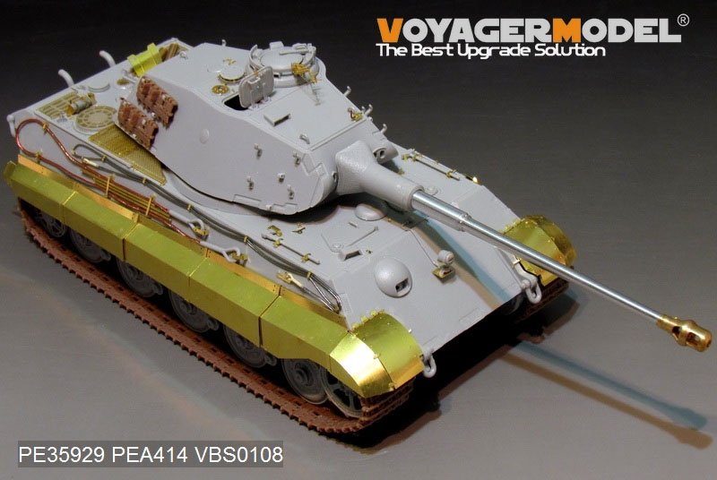 Maquette Voyager PE35929 Char King Tiger allemand de la Seconde Guerre mondiale (tourelle Porsche) pour HOBBYBOSS 84530 1/35  – immagine 5