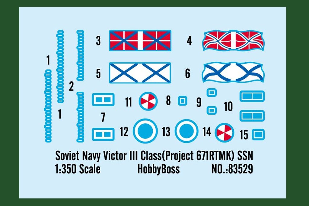 Hobby Boss 83529 Marine soviétique Classe Victor III (Projet 671RTMK) SSN (1/350) – immagine 2