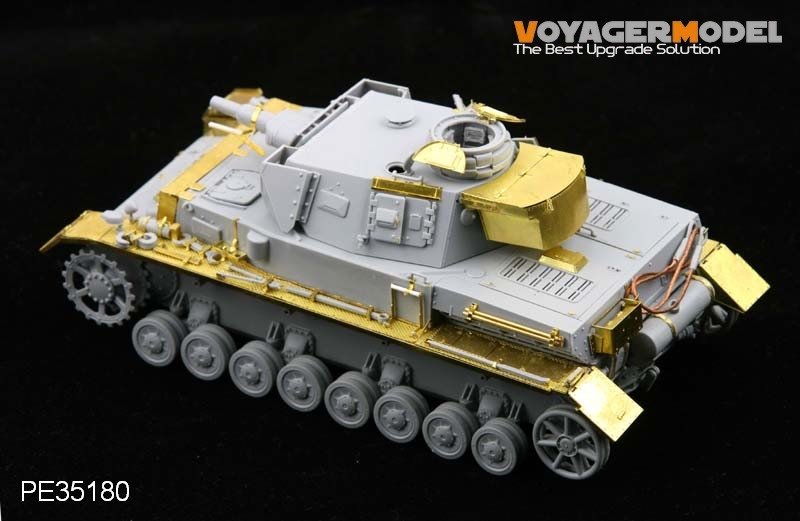 Voyager modèle PE35180 Seconde Guerre mondiale Pz.KPfw. IV Ausf F1 &amp;quot;Vorpanzer&amp;quot; pour DRAGON 6398 1/35 – image 4