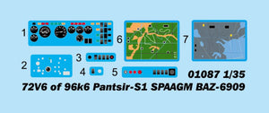 Trumpeter 01087 72V6 de 96k6 Pantsir-S1 SPAAGM BAZ-6909 1/35  – immagine 3