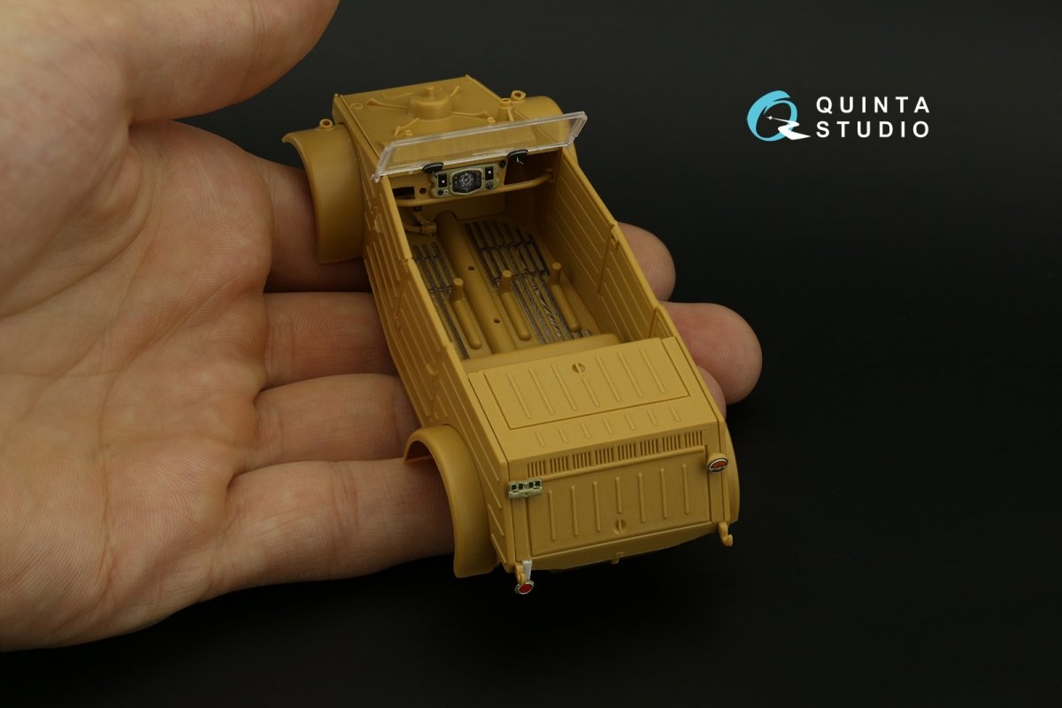 Intérieur imprimé en 3D et coloré sur papier décalcomanie Quinta Studio QD35055 Kubelwagen type 82 (Italeri) 1/35 – immagine 5