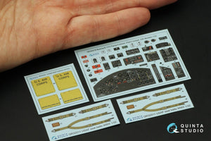 Quinta Studio QD32218 Compartiments du navigateur, du bombardier et des mitrailleurs latéraux et de queue du Boeing B-17G. Intérieur coloré imprimé en 3D (HK models) 1/32 – image 3