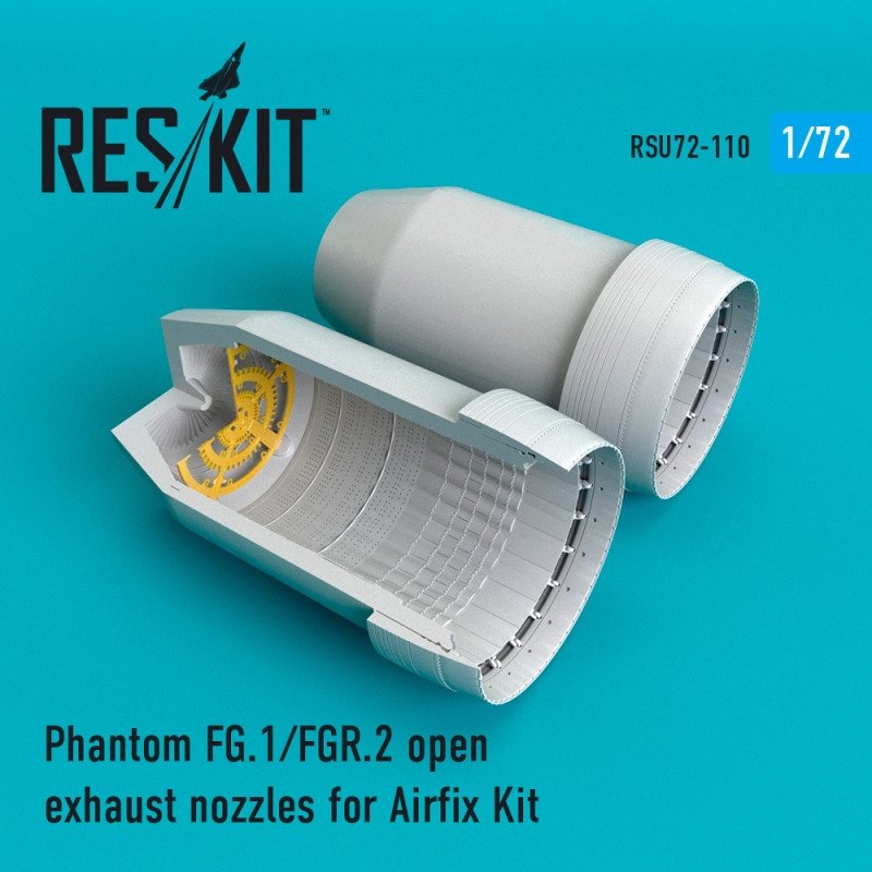 RESKIT RSU72-0110 Tuyères d'échappement ouvertes Phantom FG.1/FGR.2 pour Airfix 1/72