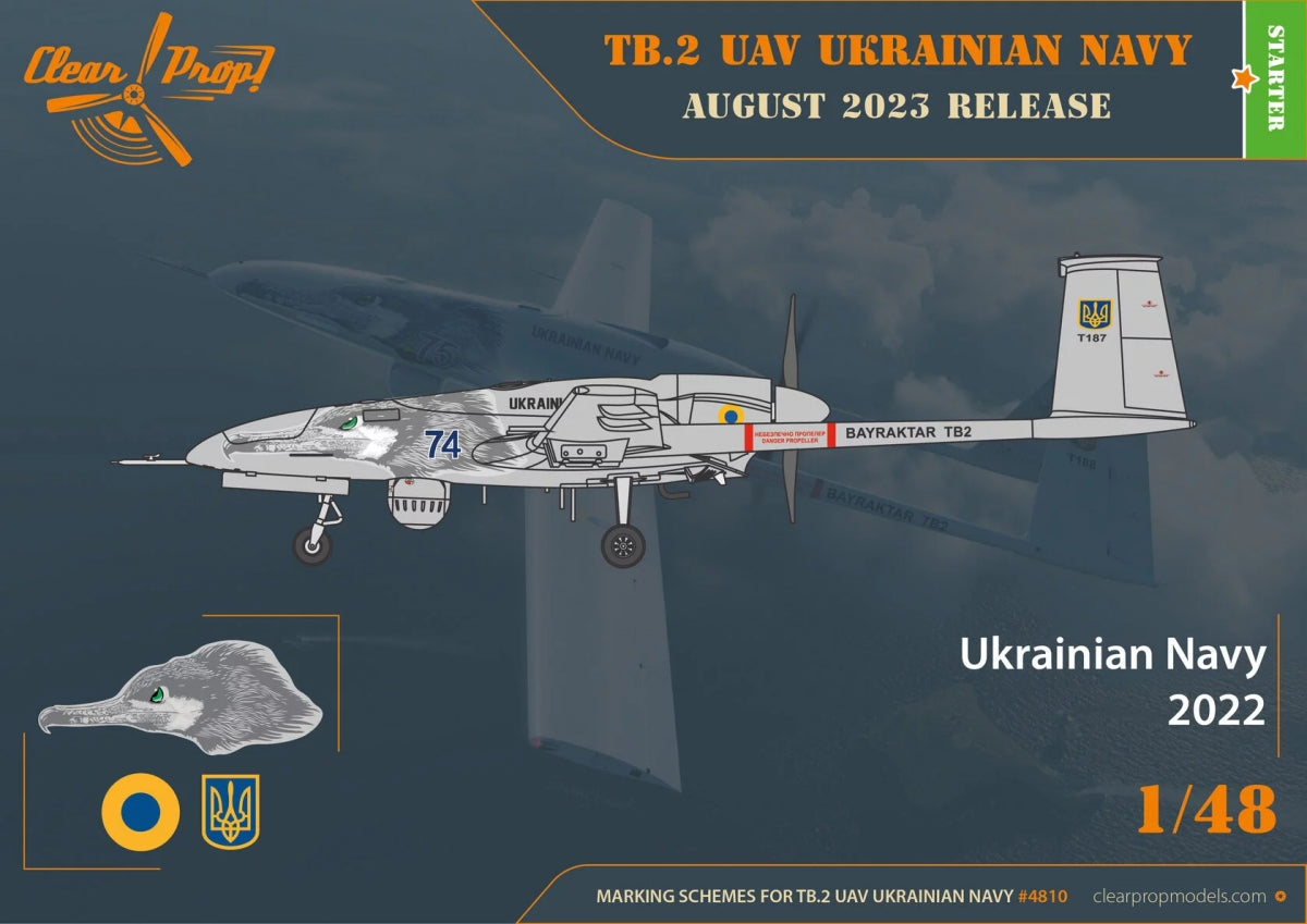 Clear Prop! CP4810 TB.2 UAV UKRAINIAN NAVY STARTER KIT 1/48 – zdjęcie 3