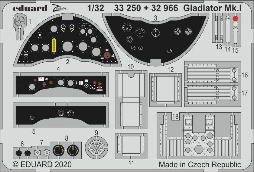 Eduard 33250 Gladiator Mk.I pour ICM 1/32