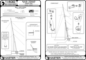 Master SM-400-004 RMS Titanic (Olympic, Britannic) – mast set (1/400) – image 3