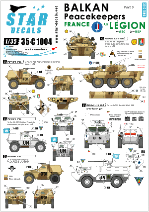 Star Decals 35-C1004 Casques bleus des Balkans n° 3. France 1/35