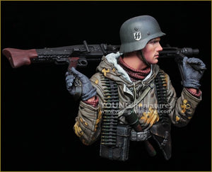Figurine Young Miniatures YM1882, mitrailleur allemand, front de l&amp;#39;Est, Seconde Guerre mondiale, échelle 1/10 – image 6