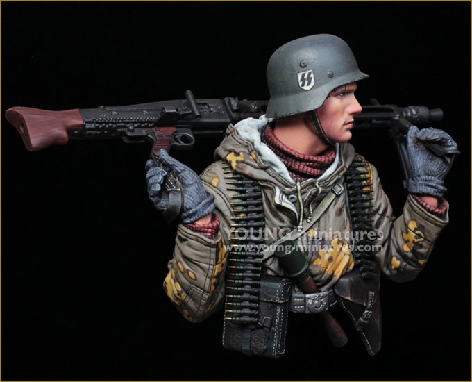 Figurine Young Miniatures YM1882, mitrailleur allemand, front de l&amp;#39;Est, Seconde Guerre mondiale, échelle 1/10 – image 6