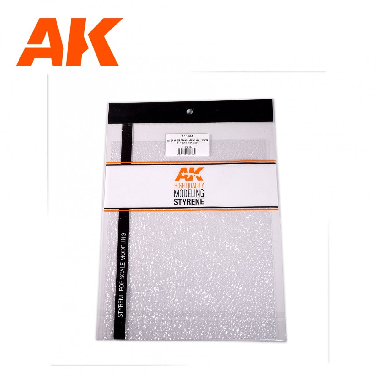 AK Interactive AK6583 FEUILLE D&amp;#39;EAU TRANSPARENTE EAU STAGNANTE 245 X 195MM / 9,64 X 7,68 “ – FEUILLE ACRYLIQUE TEXTURÉE – 1 UNITÉ – Bild 3