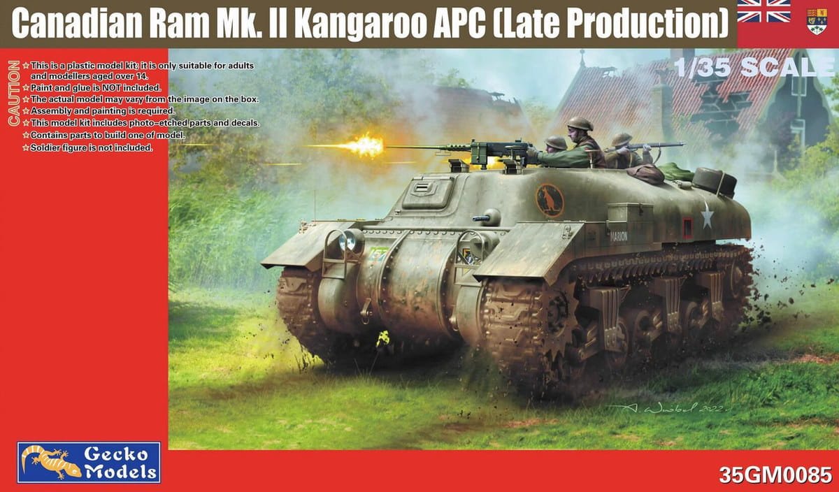 Maquette Gecko Models 35GM0085 Véhicule blindé de transport de troupes canadien Ram Mk II Kangaroo (production tardive) 1/35