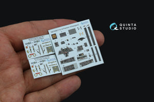 Intérieur imprimé en 3D et coloré sur papier décalcomanie Quinta Studio QD72092 F-4J/S (Hasegawa) 1/72 – image 4