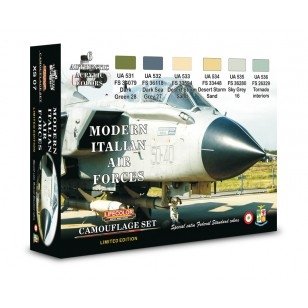 Coffret de peinture acrylique Lifecolor XS07, avion moderne italien, 6 x 22 ml