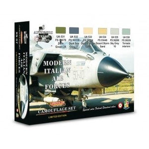 Coffret de peinture acrylique Lifecolor XS07, avion moderne italien, 6 x 22 ml