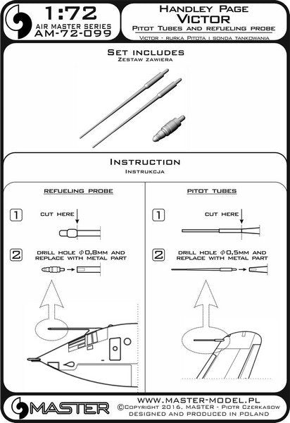 Master AM-72-099 Handley Page Victor - Tubes pilotes et perche de ravitaillement en vol 1/72 – image 4