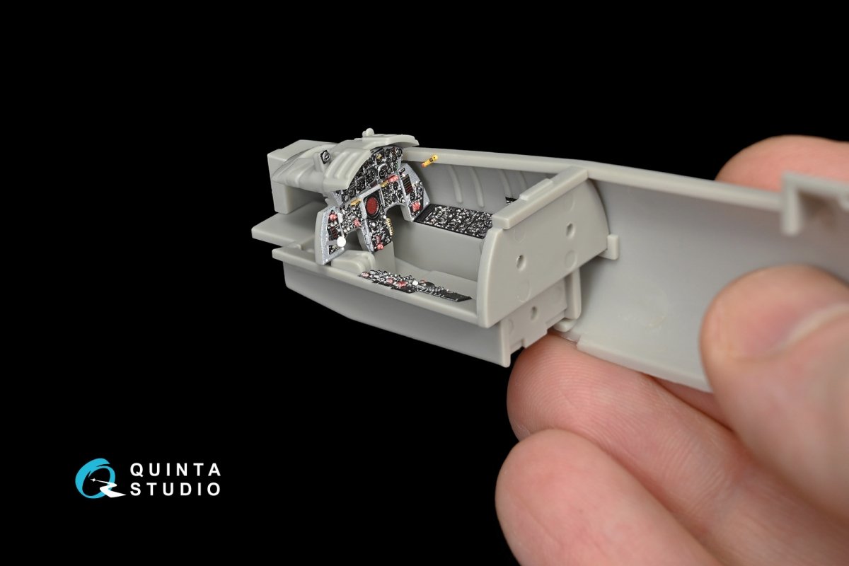 Intérieur imprimé en 3D et coloré sur papier décalcomanie Quinta Studio QD48063 F-104G (pour maquette Hasegawa) 1/48 – imagen 3