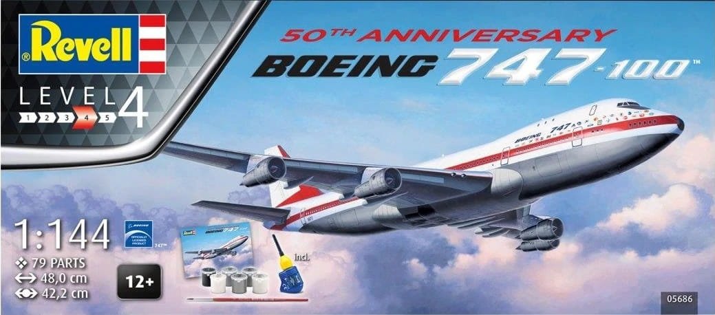 Revell 05686 Boeing 747-100 50e anniversaire 1/144