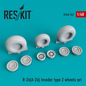 RESKIT RS48-0261 B-26 (A-26) Invader type 2 roues jeu 1/48