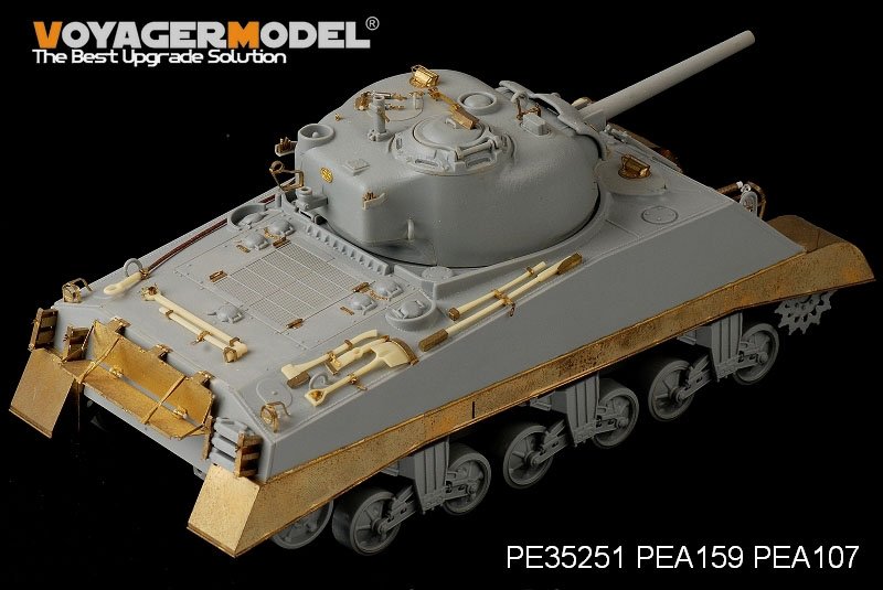Jupes latérales de réservoir intermédiaire M4A2 USMC de la Seconde Guerre mondiale (version tardive) pour maquette Voyager PEA159 (pour kit DRAGON) 1/35  – immagine 5