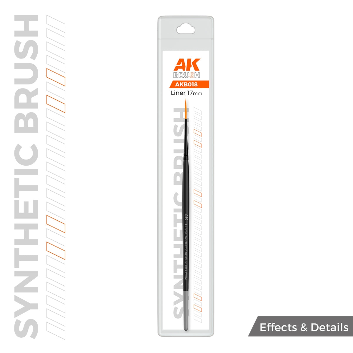 AK Interactive AKB018 AK SYNTHETIC BRUSH – LINER 17 mm – imagen 2