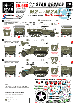 Star Decals 35-988 Semi-chenillés américains M2 et M2A1 1/35