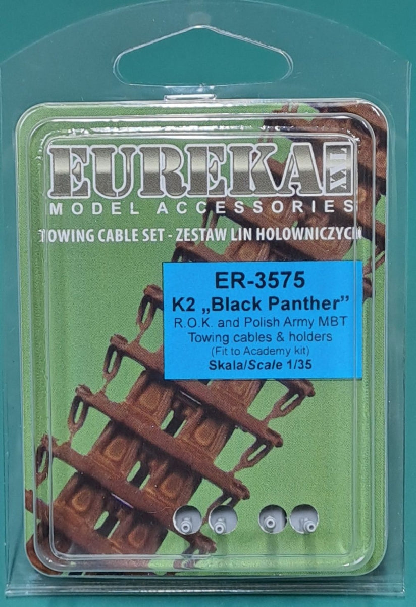 Câbles et supports de remorquage Eureka XXL ER-3575 K2 Black Panther MBT (Academy) 1/35 – imagen 2