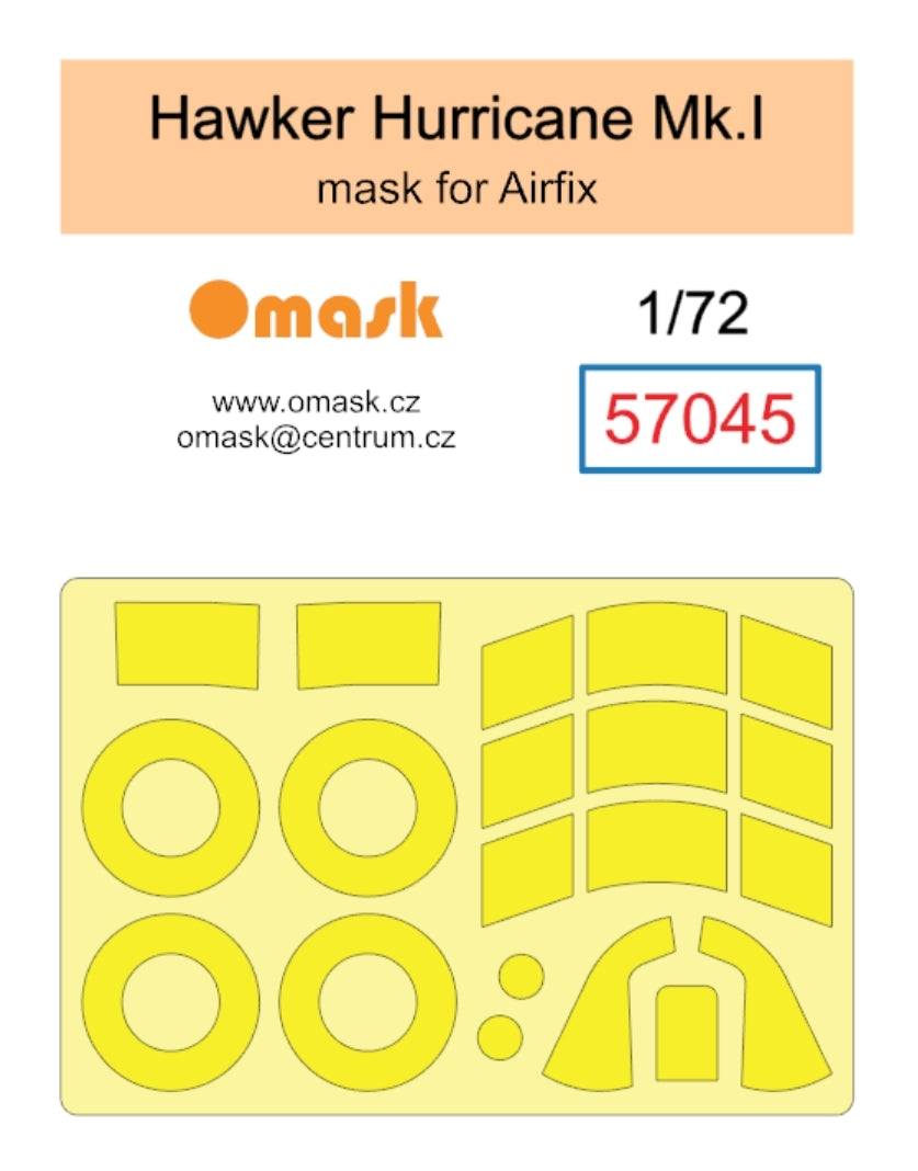 Masque Omask 57045 Hawker Hurricane Mk.I (pour Airfix) 1/72