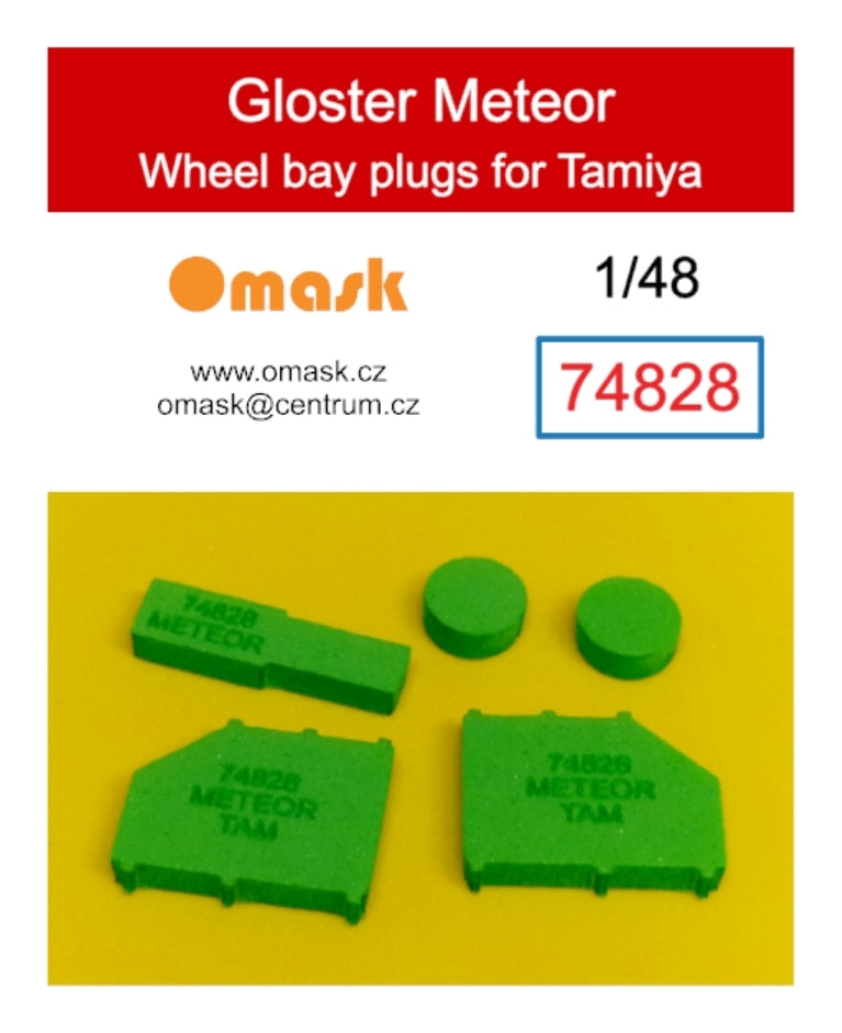 Bouchons de passage de roue Omask 74828 pour Gloster Meteor (pour Tamiya 61051, 61065, 61083) 1/48