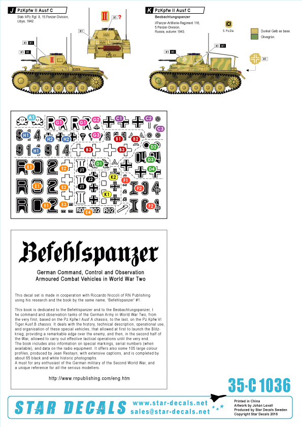 Star Decals 35-C1036 Befehlspanzer # 1 1/35 – zdjęcie 2